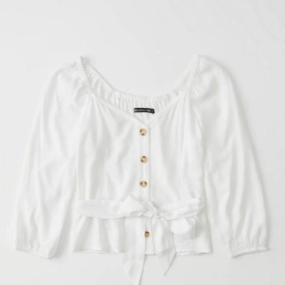 Abercrombie Tie-Front Blouse NWT (S)